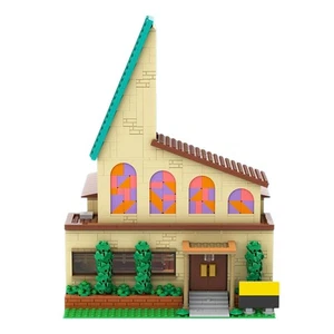 MOC Simpsons Springfield Church 1891 PCS Set with Benches Building Blocks - Picture 1 of 4