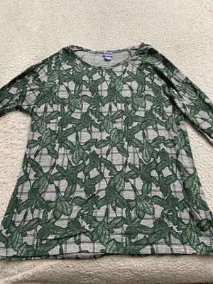 Blusa Laura Scott Mujer Floral Manga 3/4 Cuello Redondo Verde Gris Talla XL Foto 1 de 4