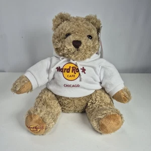 OSO DE PELUCHE HARD ROCK CHICAGO 2014 CON SUDADERA CON CAPUCHA 9" CON ETIQUETAS ORIGINALES. - Imagen 1 de 12