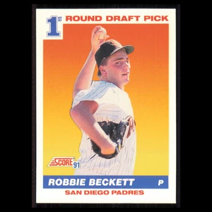 Robbie Beckett Rookie #673 1991 Score San Diego Padres Baseball Card MLB NM - Picture 1 of 3