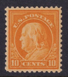 1917 Ben Franklin Sc 510 MNH 10c yellow full OG XF single stamp CV $34 (PM - Picture 1 of 1