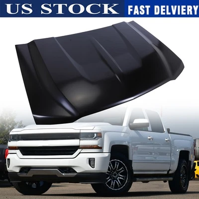 Hood Panel For 2016 2017 2018 Chevrolet Silverado 1500 Primed GM1230453 23392664 - Image 1 of 4