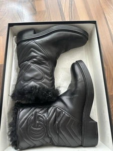 Gucci Leder Stiefel Gefüttert 40 Mit Karton - Bild 1 von 10