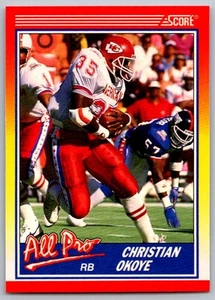 1990 Score Christian Okoye Kansas City Chiefs #581 - Picture 1 of 2