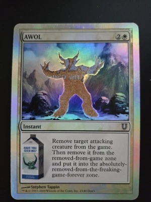 AWOL LP Foil Unhinged MTG FREE SHIPPING - Image 1 of 2