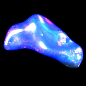 2.29 ct Fancy (15.30 x 7.19 mm) Ethiopia Play of Colors Blue Opal Stone - Picture 1 of 2