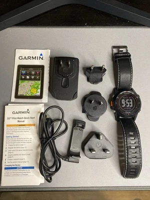 Reloj inteligente Garmin D2 piloto de aviación aérea GPS negro con paquete de cargador Foto 1 de 4