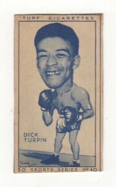 Sports 1949 Cigarette Card - Boxing, Dick Turpin - Image 1 of 1