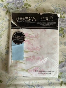 Vintage 1980s Sheridan supercale luxury pillowcases Set of 2 - Picture 1 of 1