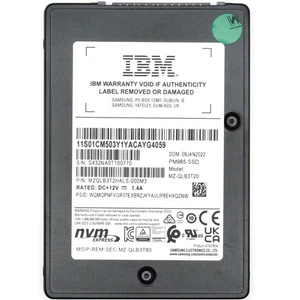 IBM 01CM503 3.2TB SFF 2.5in U.2 NVMe SSD MZ-QLB3T20 New - Picture 1 of 2