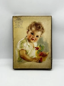 Vintage DOUBLE SIDED Madmar Quality Fine Jig-Sawed Puzzle Baby Duck Venice Italy - Picture 1 of 5