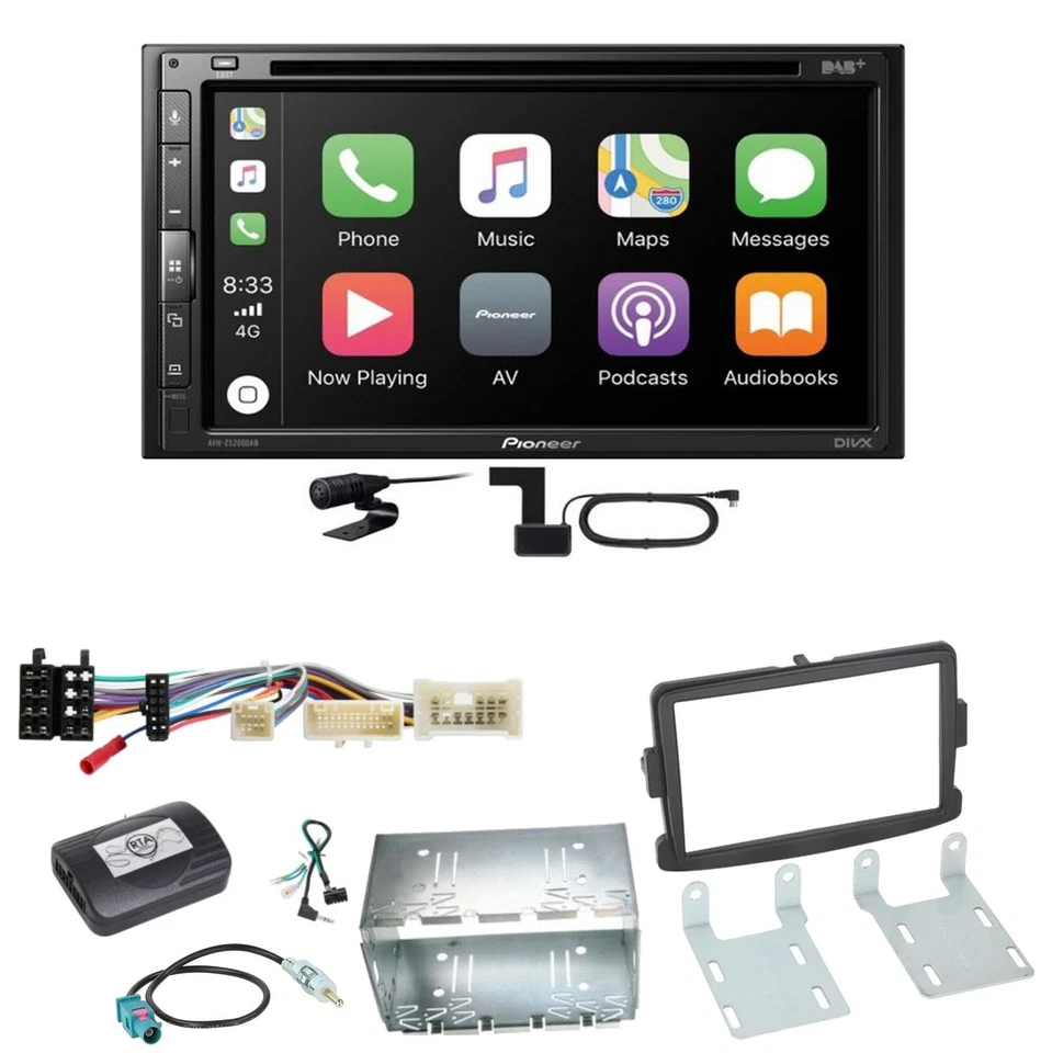 Pioneer AVH-Z5200DAB Android Auto Carplay Einbauset für Dacia Duster Lodgy Logan - Bild 1 von 1