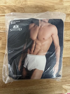 Paquete de 6 calzoncillos vintage Stafford corte completo blanco talla 44 blancos Foto 1 de 4