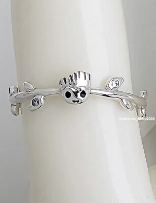 100% PANDORA 925 Silver Marvel Guardians of the Galaxy Groot Leaf Ring 192566C01 - Image 1 of 4