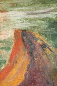 Impressionist landscape vintage oil painting - Picture 1 of 11