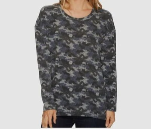 $195 Tribal Women's Gray Printed Long Sleeve Round Neck T-Shirt Top Size XS - Picture 1 of 2