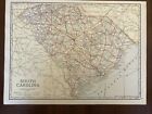 1921 South Carolina Map with Highways, Cram's Good Roads Atlas