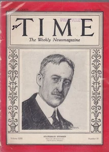 1929 Time magazine--March 11 1929 Statesman Stimson - Bild 1 von 1