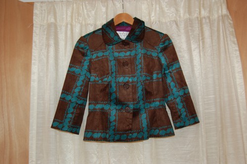 PALM ANGELS "Giacca da donna Trina Turk blazer Palm Springs velluto a coste taglia 4 ""Eccellente"