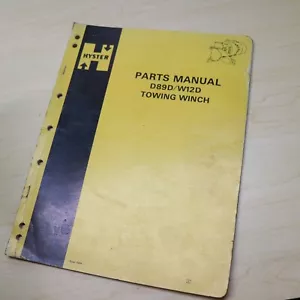 HYSTER WINCH D89D W12D Parts Manual book catalog crawler tractor list spare cat - Picture 1 of 5