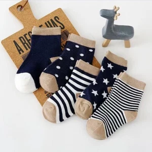 5 Pairs Girls Boys Toddler Kids Socks Children Comfortable Designer Cute Soft - Picture 1 of 23