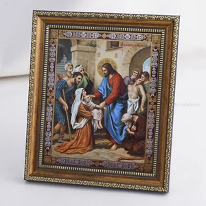 CHRIST HEALING L'icona ortodossa malata, icona bizantina, icone cristiane 5,5x6,7" - Foto 1 di 3