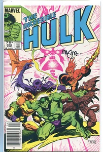 INCREDIBLE HULK #306 Signed by Mike Mignola C/W COA RARE CPV Newsstand - Bild 1 von 2