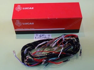 TELAR ARNÉS DE CABLEADO PRINCIPAL LUCAS GENUINO TRIUMPH T120 TR6 BSA A65 1970-73 - Imagen 1 de 3