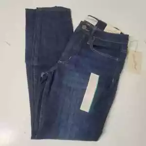 ¡Nuevo! Pantalones de mezclilla ajustados de tiro alto Universal Thread para mujer azul anochecer 00 cortos - Imagen 1 de 9