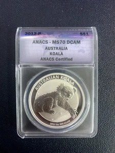 2012-P Australia S$1 Koala ANACS MS70 - Picture 1 of 2