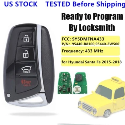 for Hyundai Santa Fe 2015-2018 Keyless Smart Key Remote Fob 95440-B8100 / 2W500 Foto 1 de 4