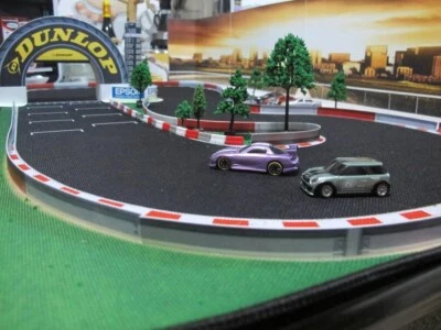 Juego de pista de carreras de radiocontrol de grado hobby totalmente proporcional 1:76 con 1 coche de carreras turbo Foto 1 de 4