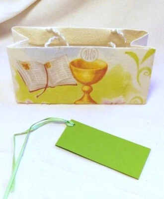 kleine Geschenktasche Ähren Kommunion/Konfirmation Handarbeit - Bild 1 von 3