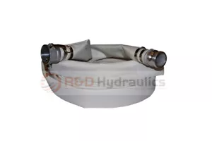 2" x 50' Ultimate Single Jacket Lay-Flat Mill Hose Coupled w/Aluminum Camlocks - Picture 1 of 1