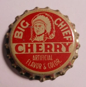 Vintage Big Chief "Cherry"..cork..used..SODA BOTTLE CAP - Picture 1 of 1