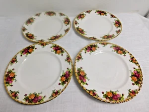 F7 - Royal Albert England Old Country Roses Speiseteller 4 Stück - Bild 1 von 5