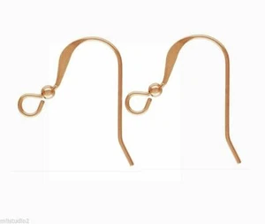 10 piezas Oro Rosa 14k Lleno 2mm Cuentas Francés Gancho Pendiente Oreja Alambre GF E12rg - Imagen 1 de 1