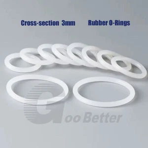 Juntas tóricas de silicona 3 mm sección transversal sellos de goma arandela de sellado OD 10 mm-60 mm - Imagen 1 de 8