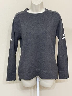 Adidas Women’s Gray Long Sleeve Round Neck Pullover Knit Activewear Sweater s S - Image 1 of 4