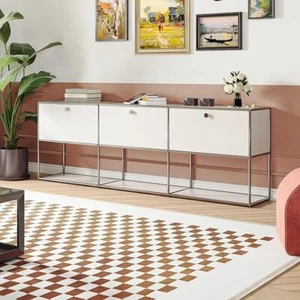 Modern Storage Cabinet Free-standing Storage Shelf Classic Style Living Room - Picture 1 of 54