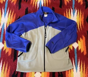 Chaqueta REI de colección para hombre pequeña azul/gris polar cremallera completa hecha en logotipo de EE. UU. - Imagen 1 de 10