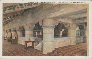 c1930s Aztec Theatre San Antonio Texas mezzanine promenade Aztec artifacts D478 - Bild 1 von 2
