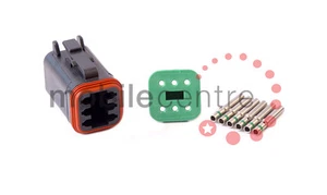 Deutsch DT 06 6S enchufe W6S wedgelock DT06-6S contactos para cable CSA de 1,0 > 2,0 mm - Imagen 1 de 1