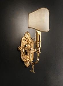 Aplique De Pared En Latón Dorado Con Pantalla 1 Luz MS-376 - Imagen 1 de 1