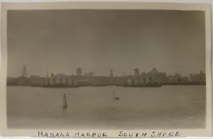 POSTAL FOTOGRÁFICA REAL DE LA HABANA CUBA RPPC HABANA PUERTO COSTA SUR~Fotografía única - Imagen 1 de 3