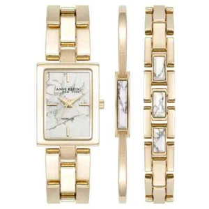 Anne Klein New York Ladies Howlite Bracelet & Watch Set 12-7748HLST / NEW W TAGS - Picture 1 of 12