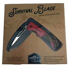 Survival Blade Knife (one-hand opener) lite weight with paracord  -NIB- 