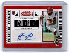 2019 Panini Contenders Draft Picks Collegiate Ticket Jaylen Smith Auto
