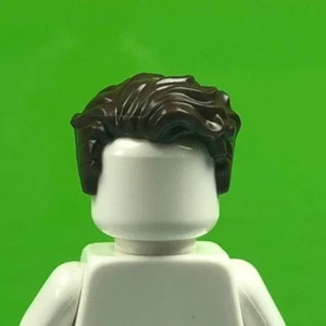 LEGO Dark Brown MINIFIGURE HAIR Male Short Swept Left Tousled 23186  (x1) - Picture 1 of 7