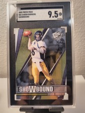 2005 Aaron Rodgers Press Pass  Showbound SGC 9.5 Rookie RC Graded Packers Jets